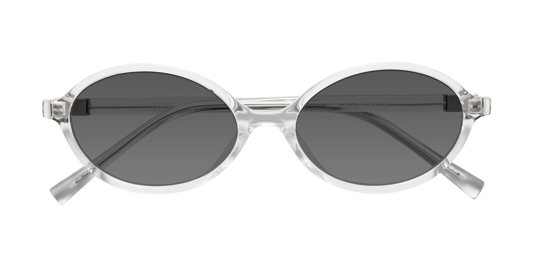 Folded Front of Ubell in Clear with Medium Gray Tinted Lenses