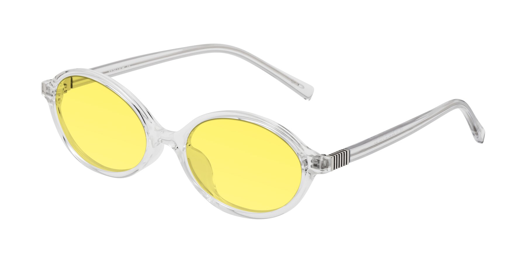 Angle of Ubell in Clear with Medium Yellow Tinted Lenses