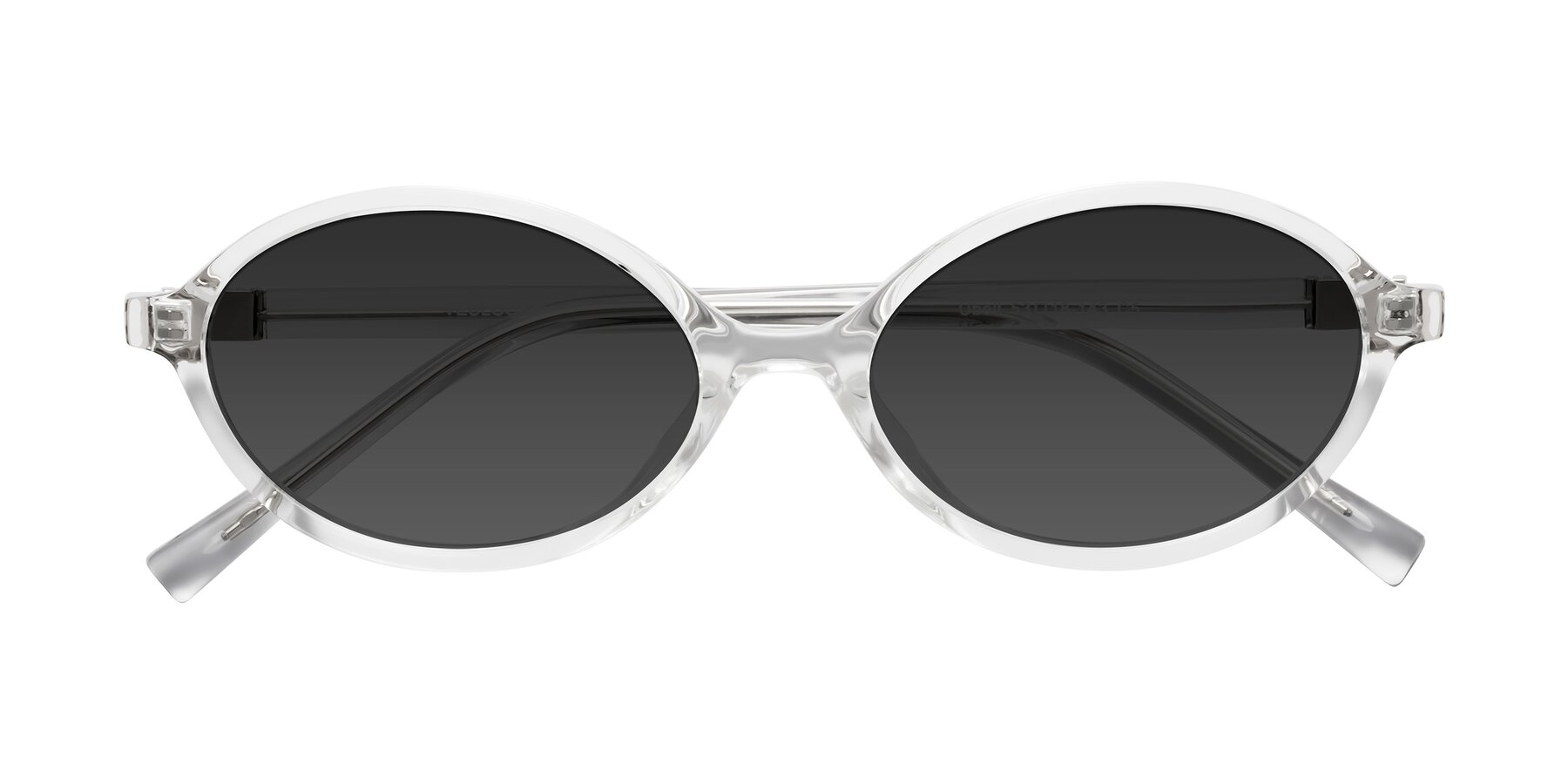 Folded Front of Ubell in Clear with Gray Tinted Lenses