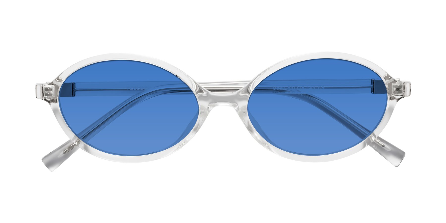 Folded Front of Ubell in Clear with Blue Tinted Lenses
