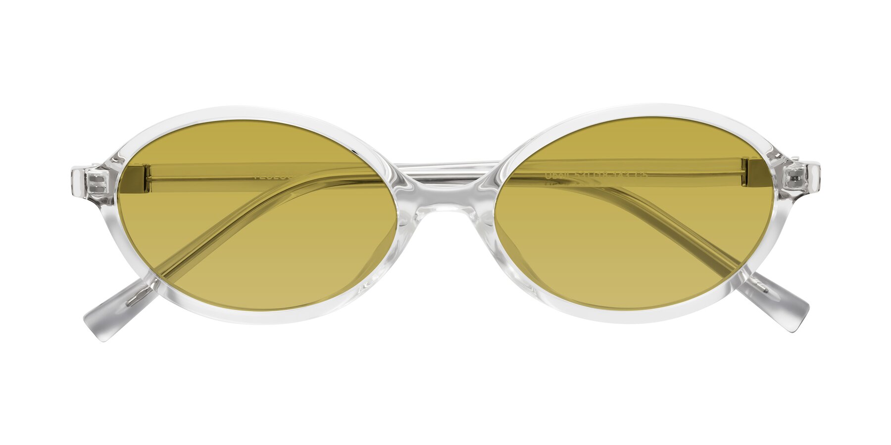 Folded Front of Ubell in Clear with Champagne Tinted Lenses