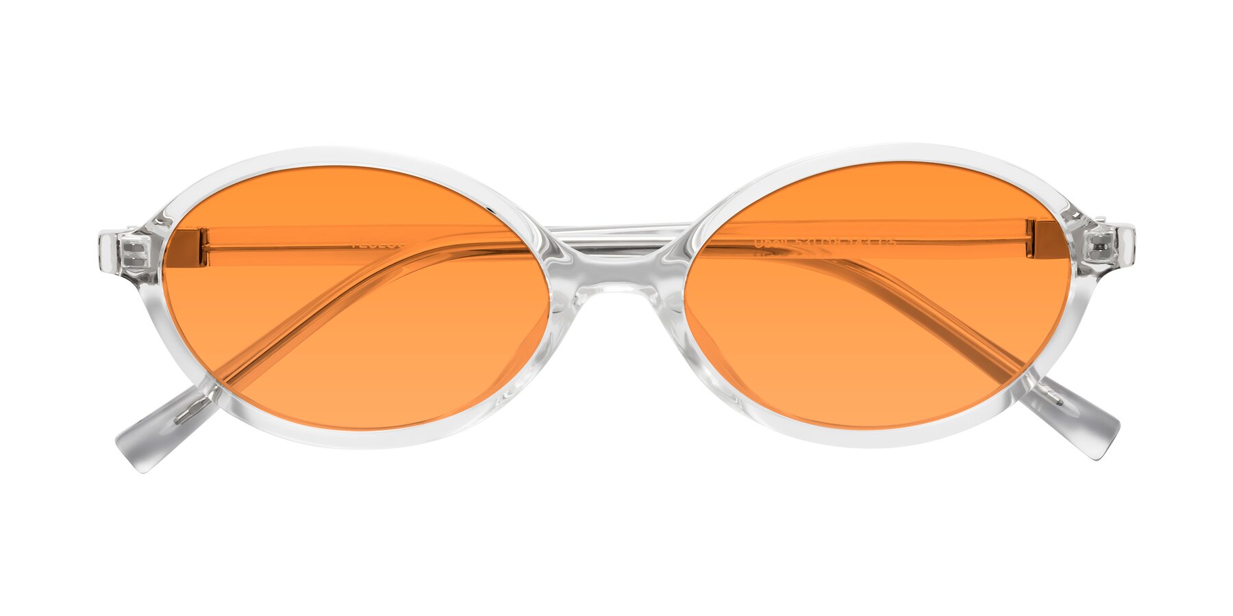 Folded Front of Ubell in Clear with Orange Tinted Lenses