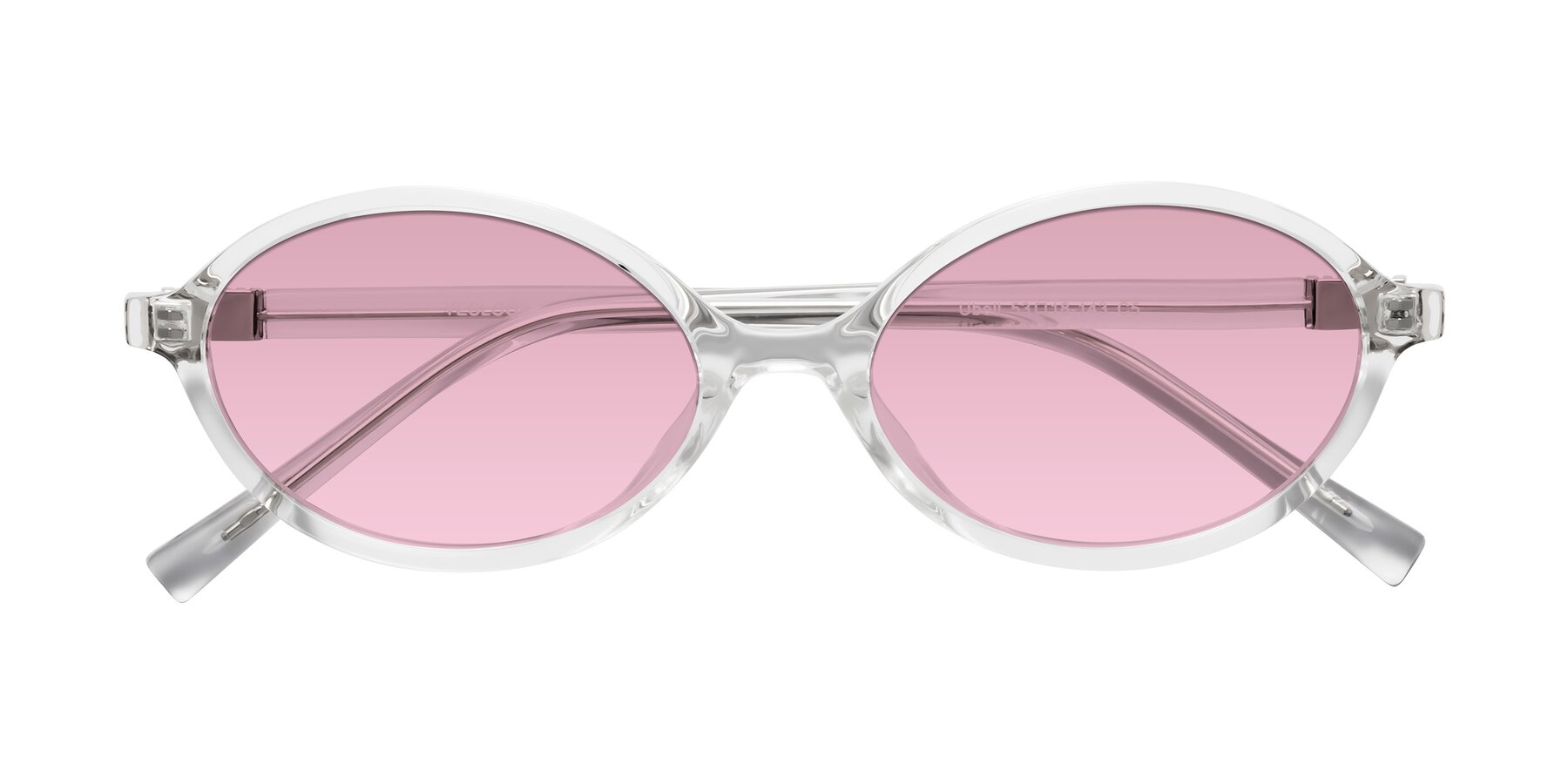 Folded Front of Ubell in Clear with Light Wine Tinted Lenses