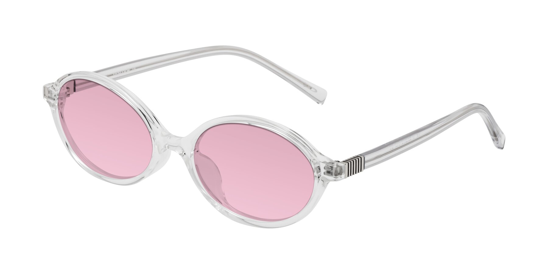 Angle of Ubell in Clear with Light Wine Tinted Lenses