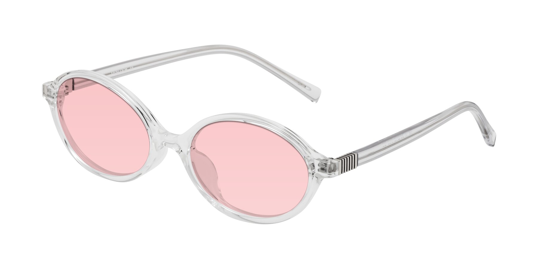 Angle of Ubell in Clear with Light Garnet Tinted Lenses