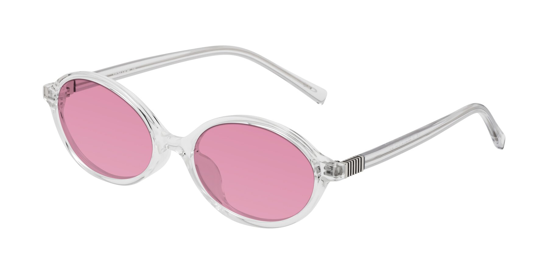 Angle of Ubell in Clear with Medium Wine Tinted Lenses