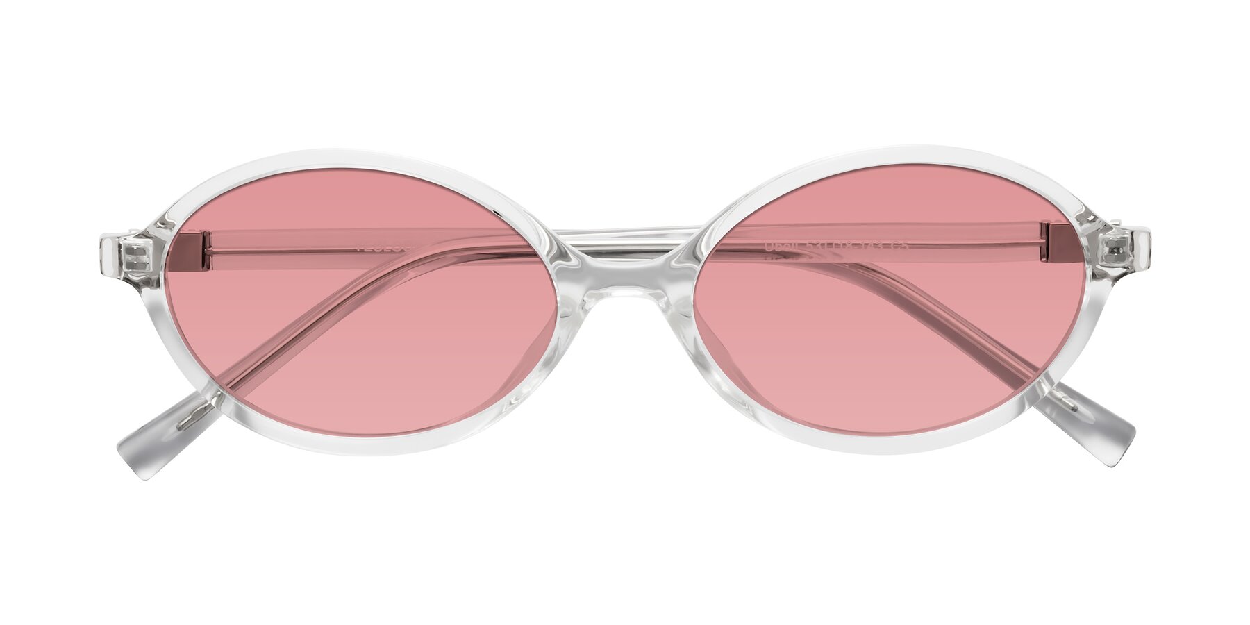 Folded Front of Ubell in Clear with Medium Garnet Tinted Lenses