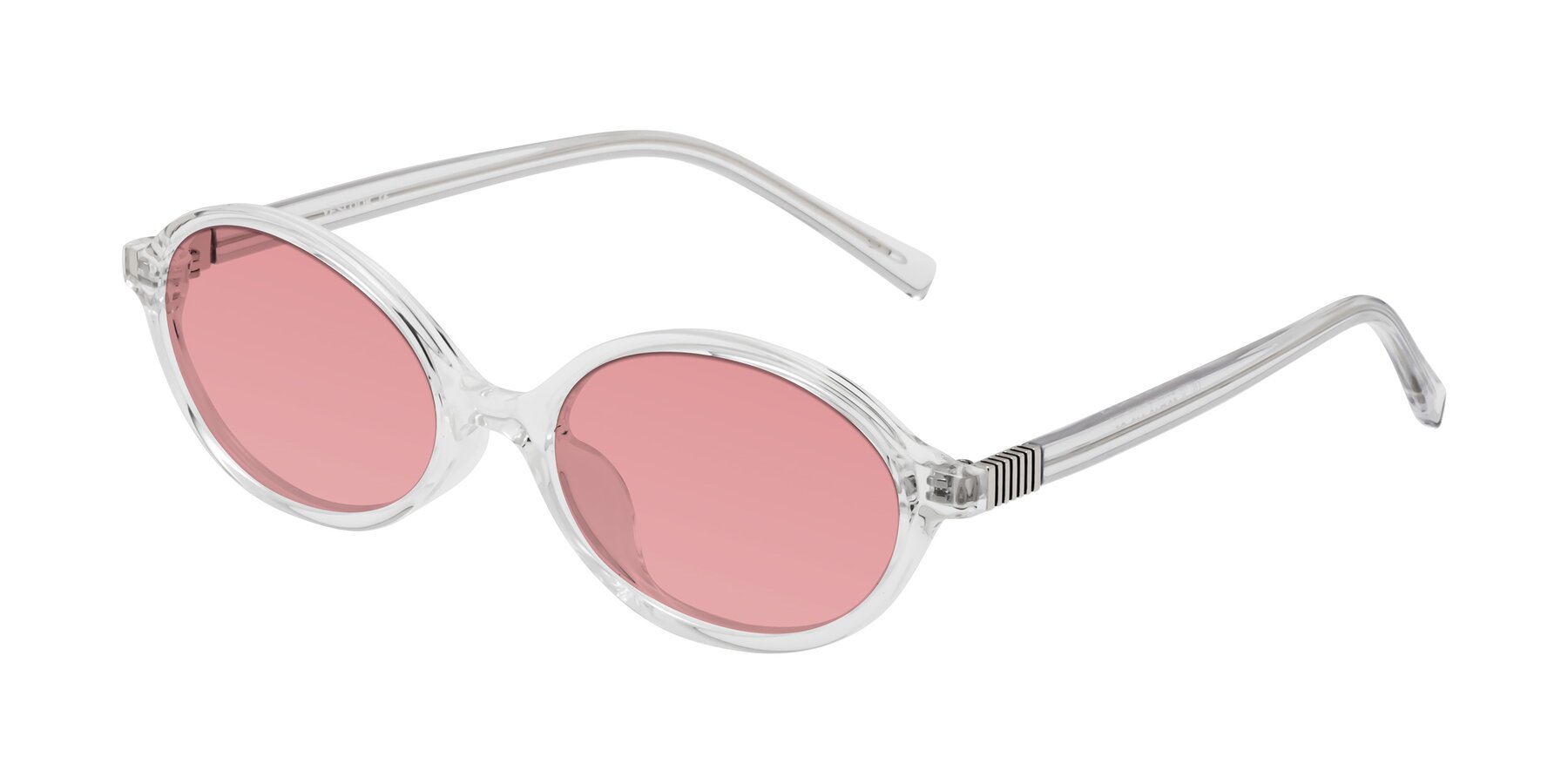 Angle of Ubell in Clear with Medium Garnet Tinted Lenses