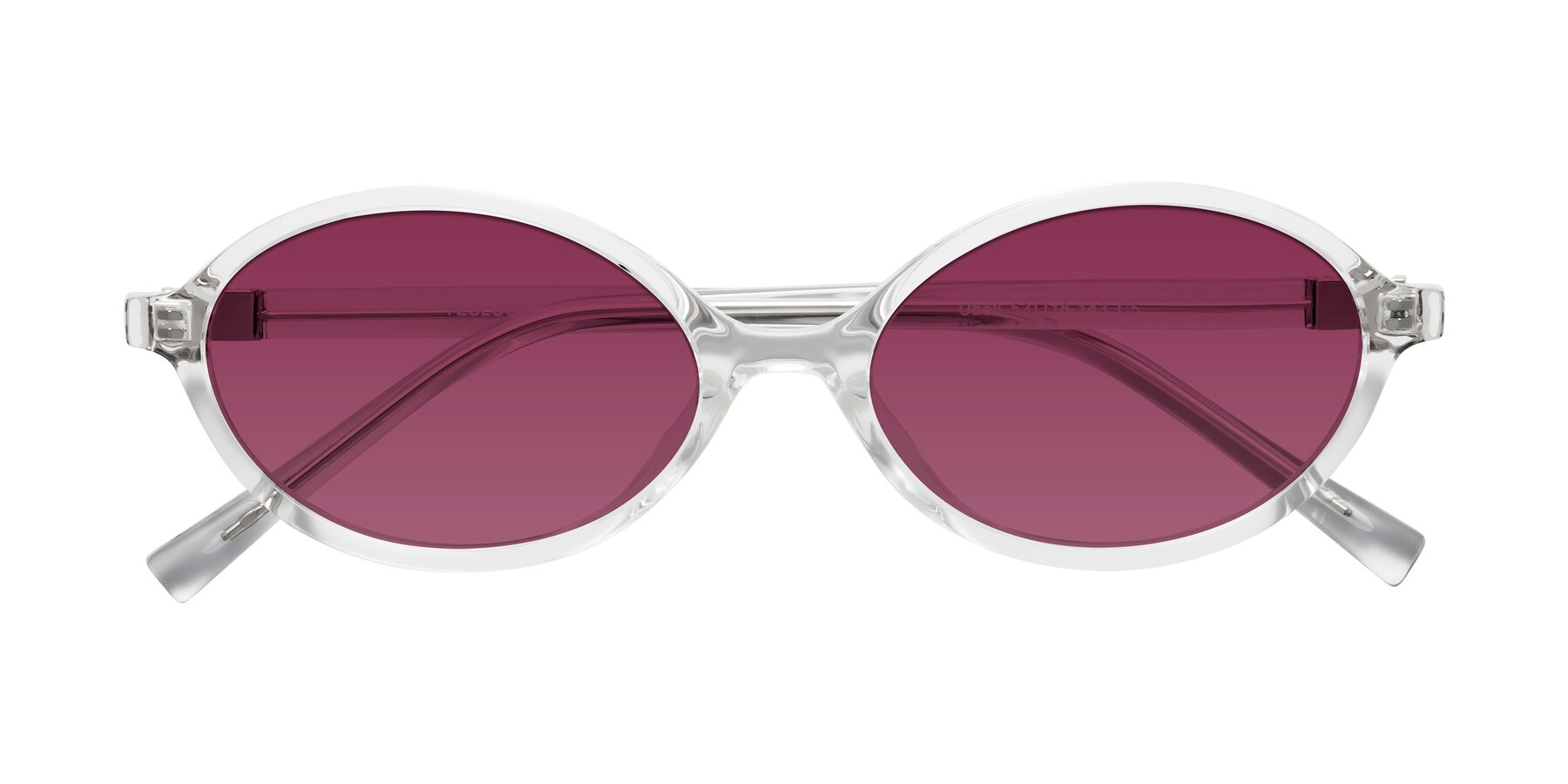 Folded Front of Ubell in Clear with Wine Tinted Lenses