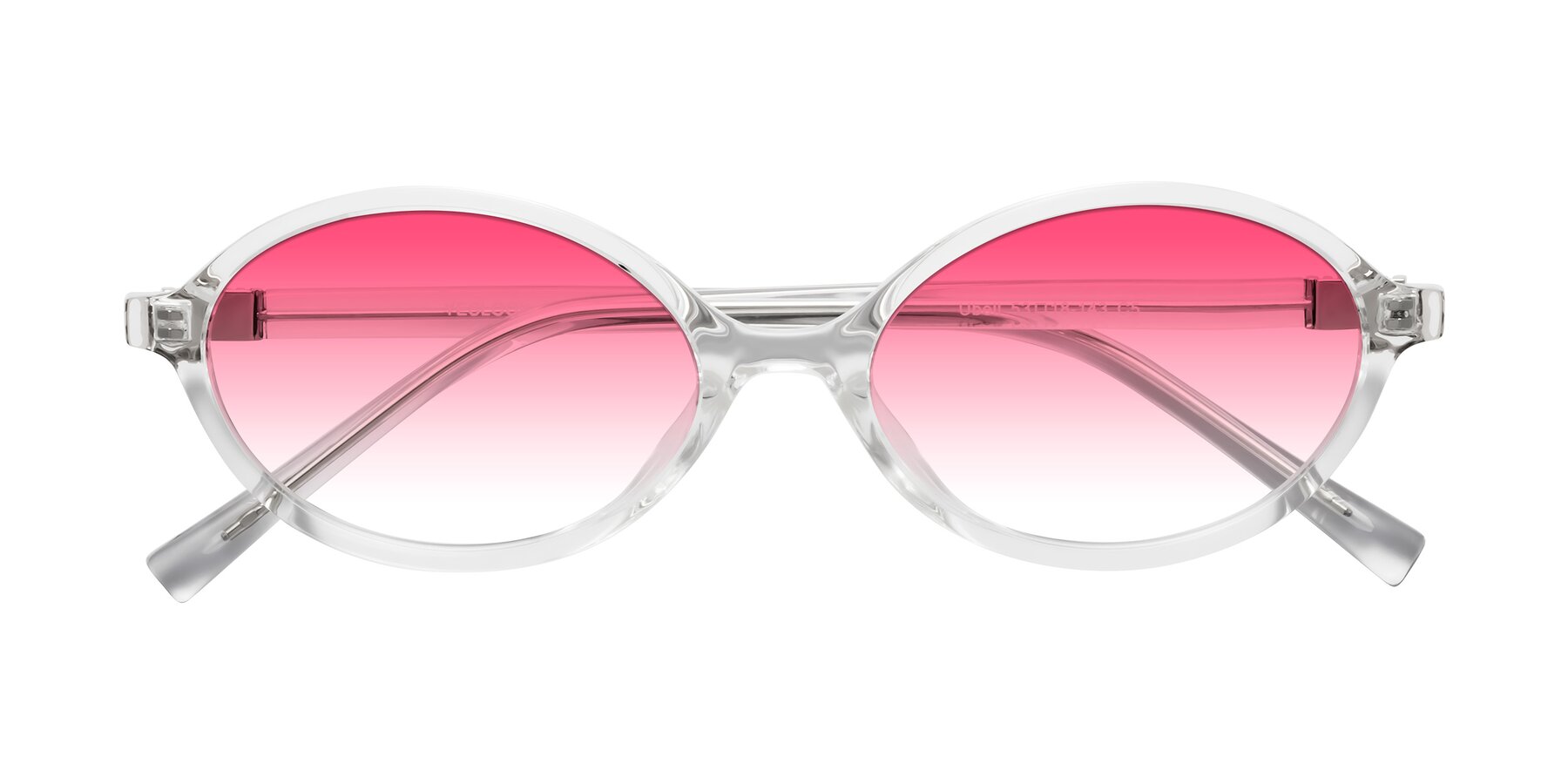 Folded Front of Ubell in Clear with Pink Gradient Lenses