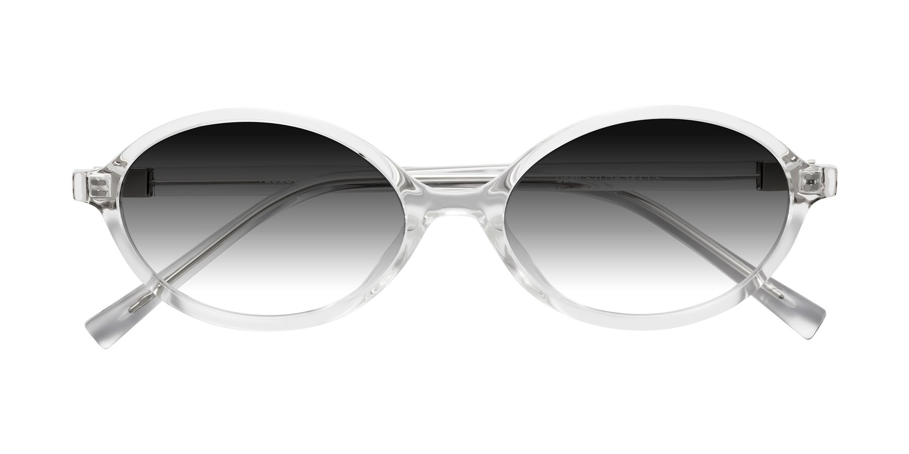 Folded Front of Ubell in Clear with Gray Gradient Lenses