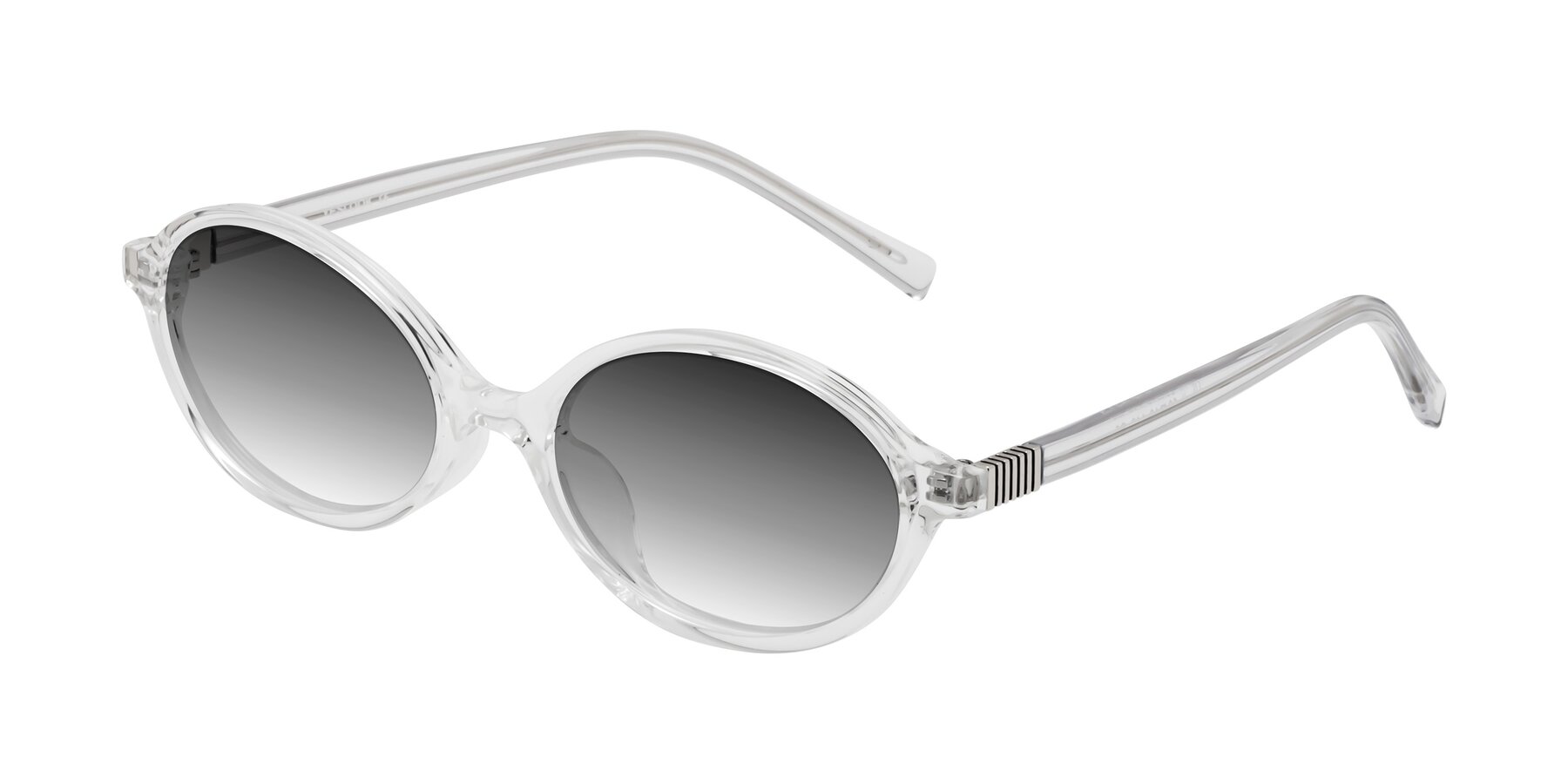 Angle of Ubell in Clear with Gray Gradient Lenses