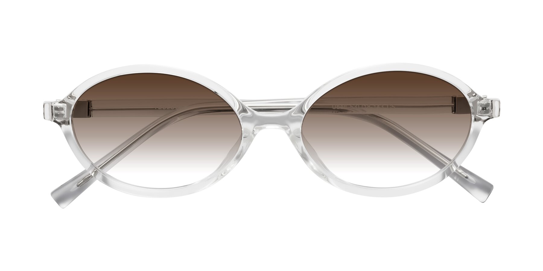 Folded Front of Ubell in Clear with Brown Gradient Lenses