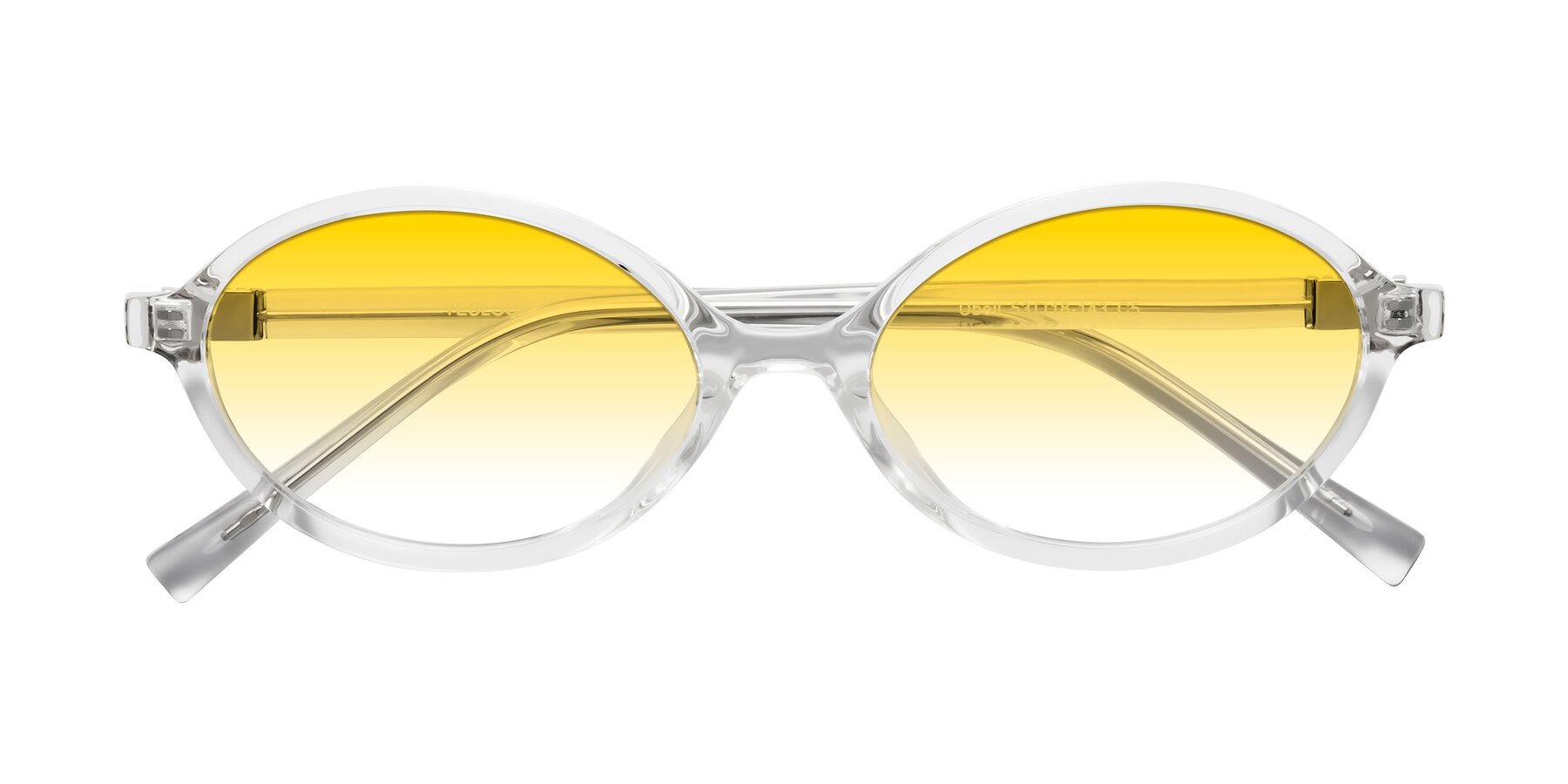 Folded Front of Ubell in Clear with Yellow Gradient Lenses