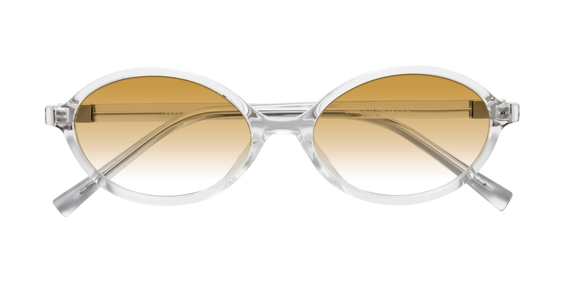 Folded Front of Ubell in Clear with Champagne Gradient Lenses
