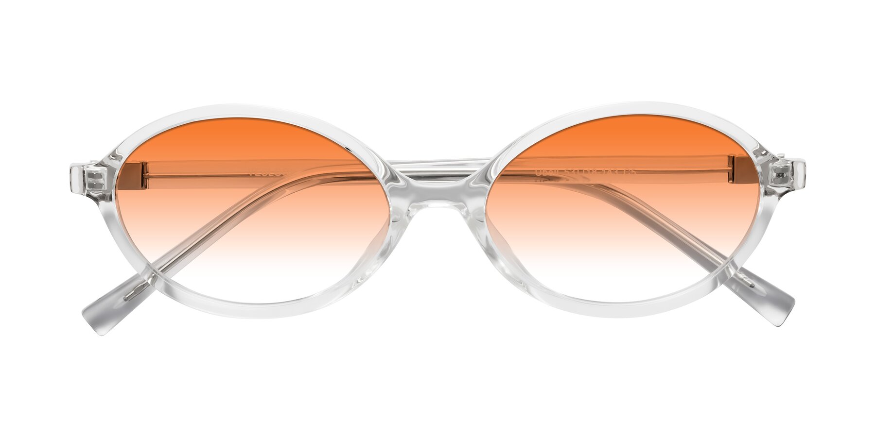 Folded Front of Ubell in Clear with Orange Gradient Lenses