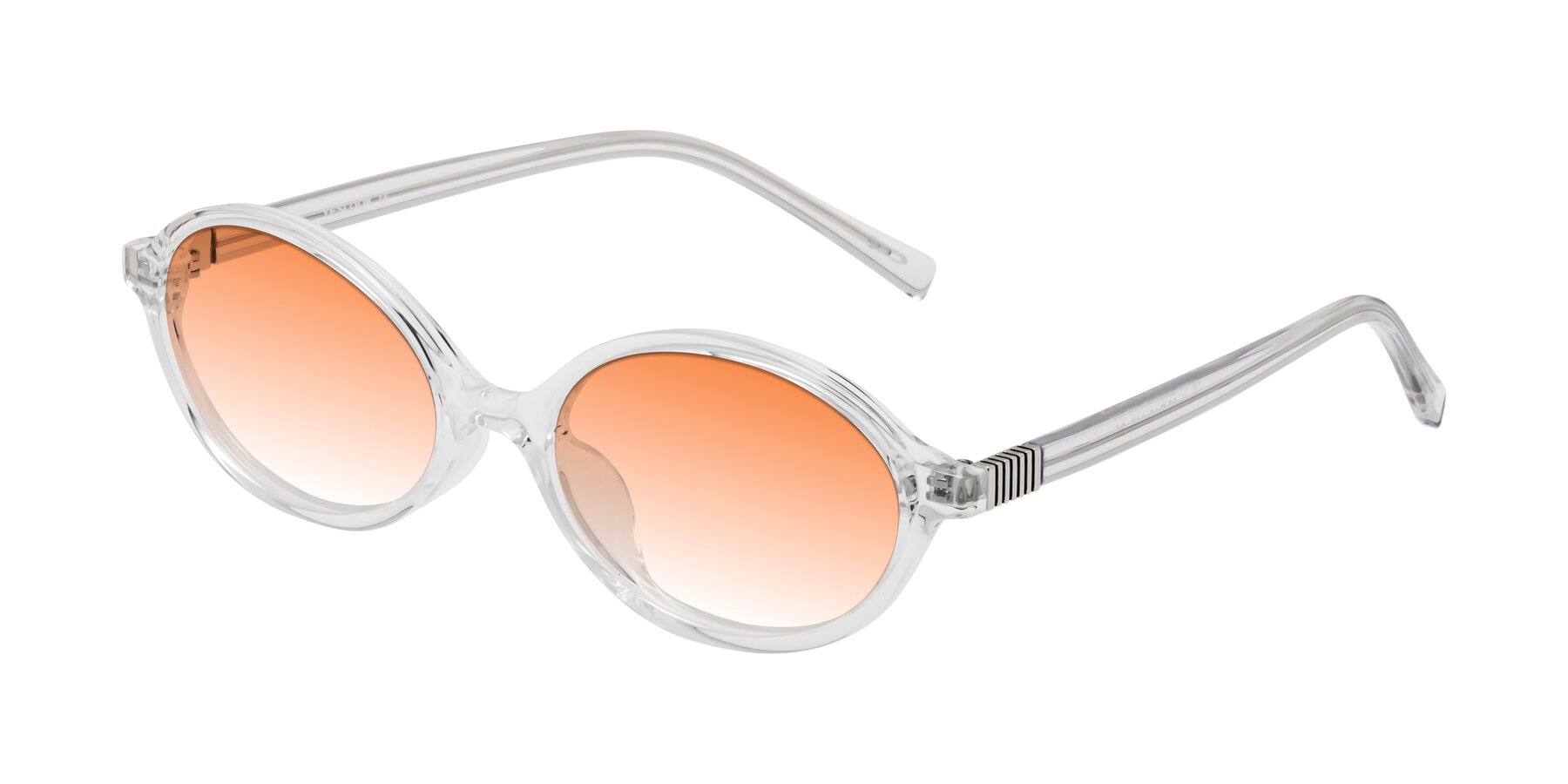 Angle of Ubell in Clear with Orange Gradient Lenses