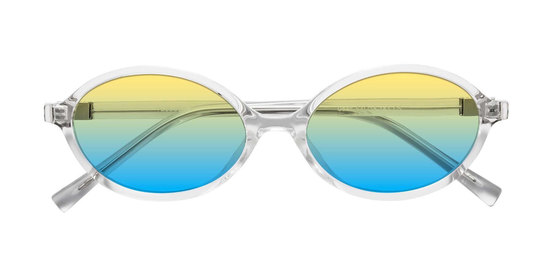 Folded Front of Ubell in Clear with Yellow / Blue Gradient Lenses