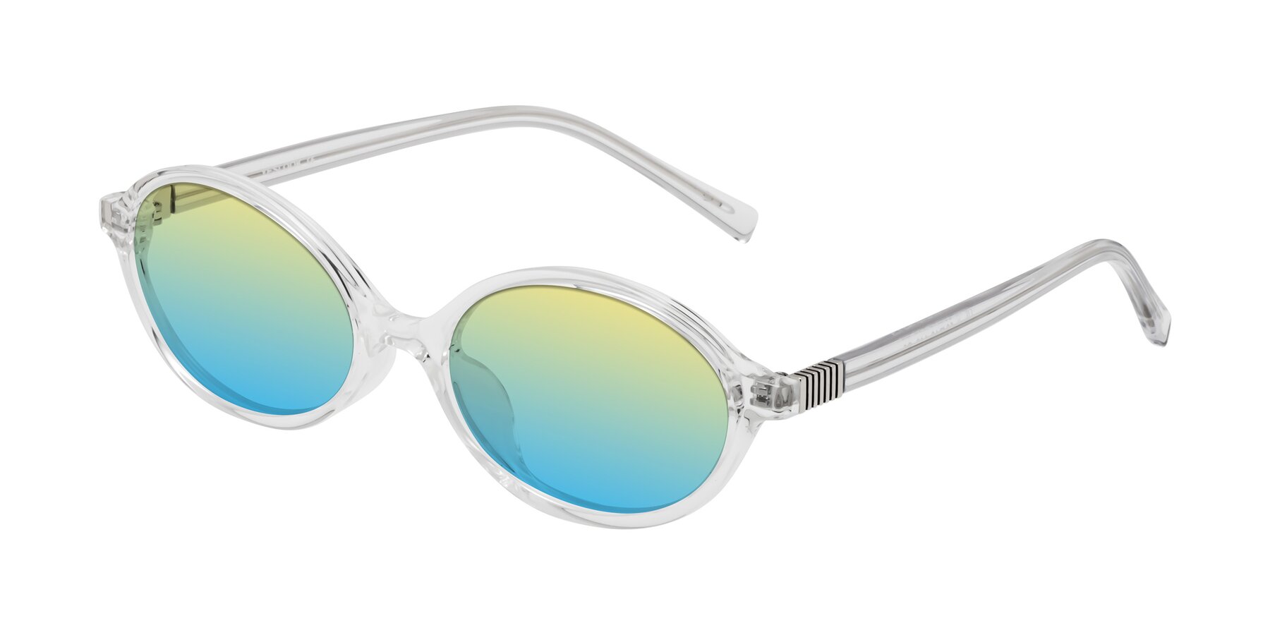 Angle of Ubell in Clear with Yellow / Blue Gradient Lenses