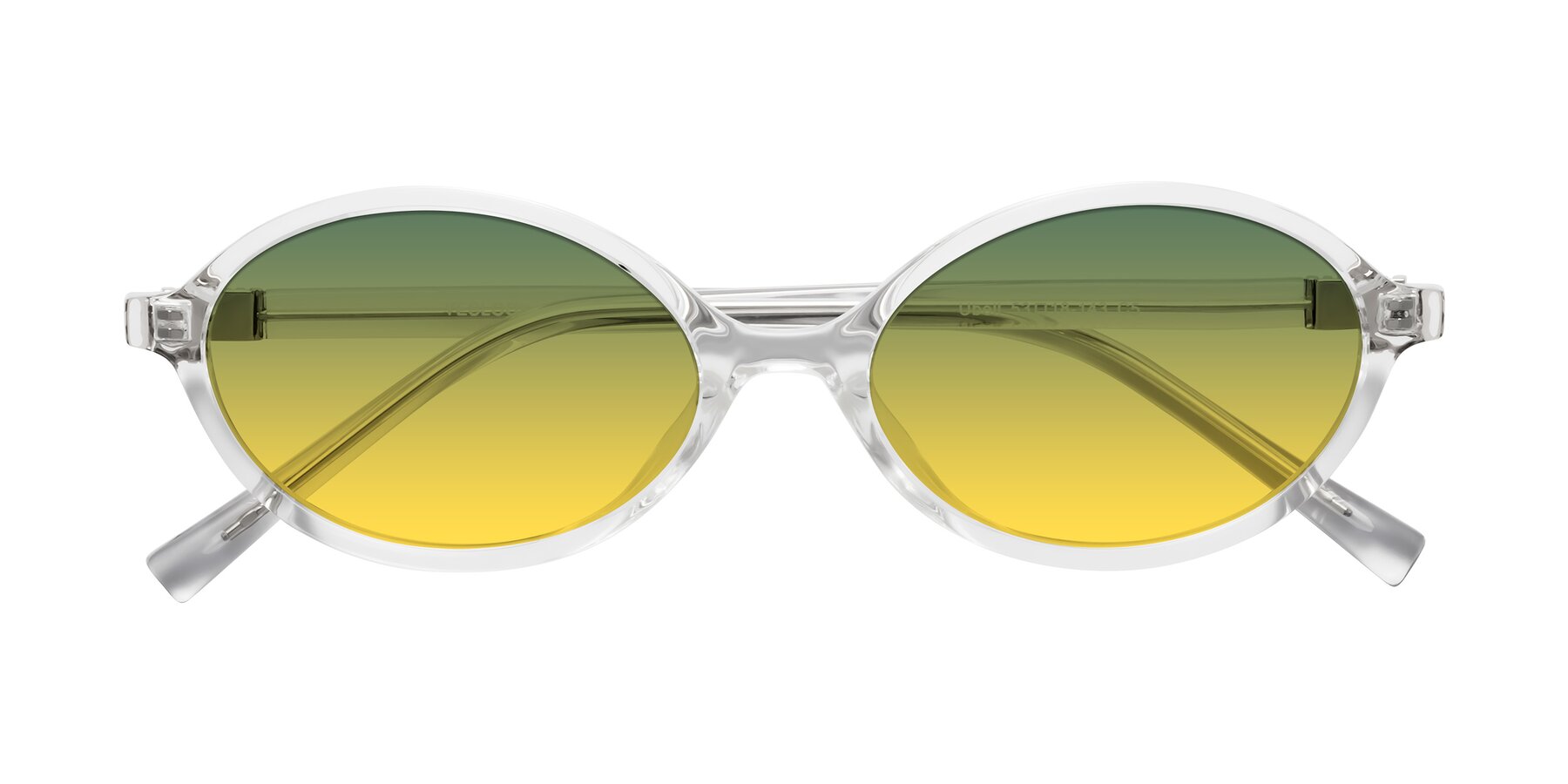 Folded Front of Ubell in Clear with Green / Yellow Gradient Lenses