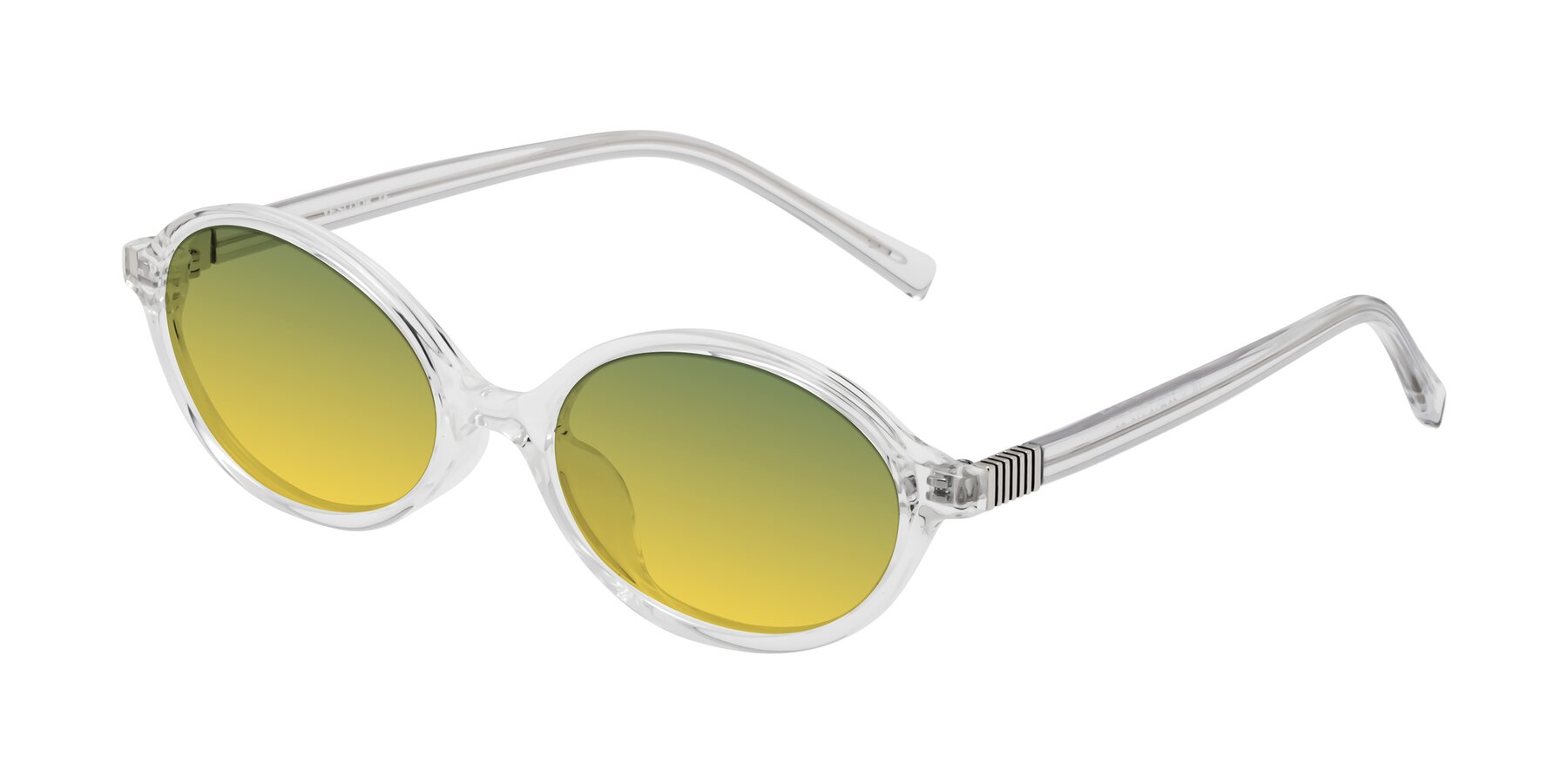 Angle of Ubell in Clear with Green / Yellow Gradient Lenses