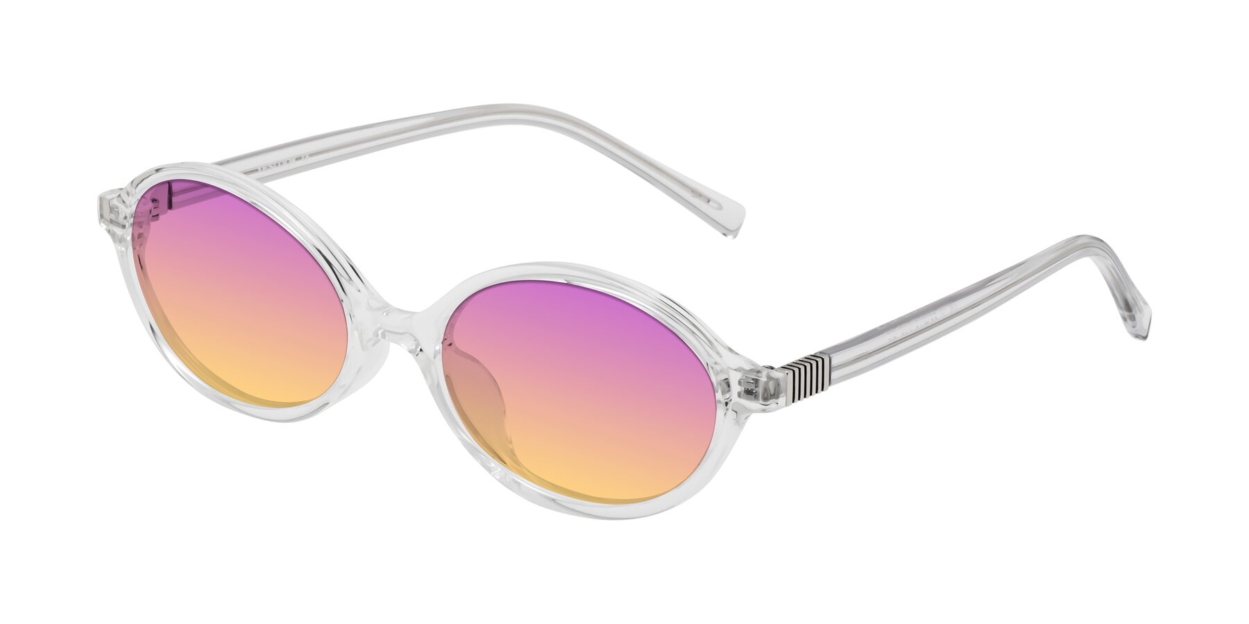 Angle of Ubell in Clear with Purple / Yellow Gradient Lenses
