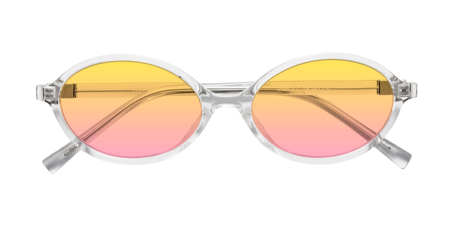 Folded Front of Ubell in Clear with Yellow / Pink Gradient Lenses