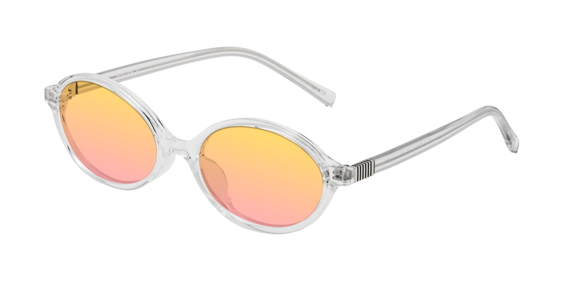 Angle of Ubell in Clear with Yellow / Pink Gradient Lenses