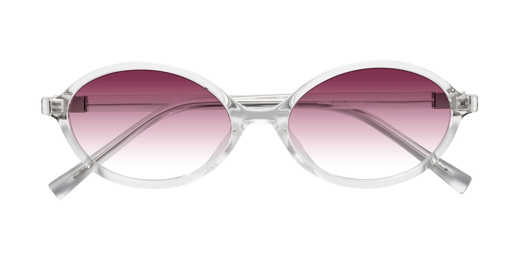 Folded Front of Ubell in Clear with Wine Gradient Lenses