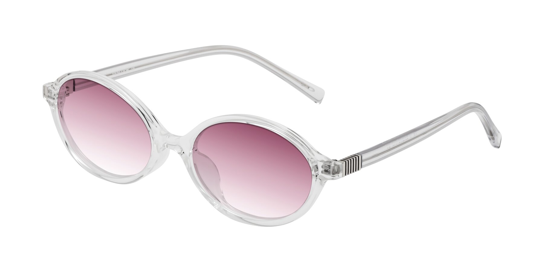 Angle of Ubell in Clear with Wine Gradient Lenses