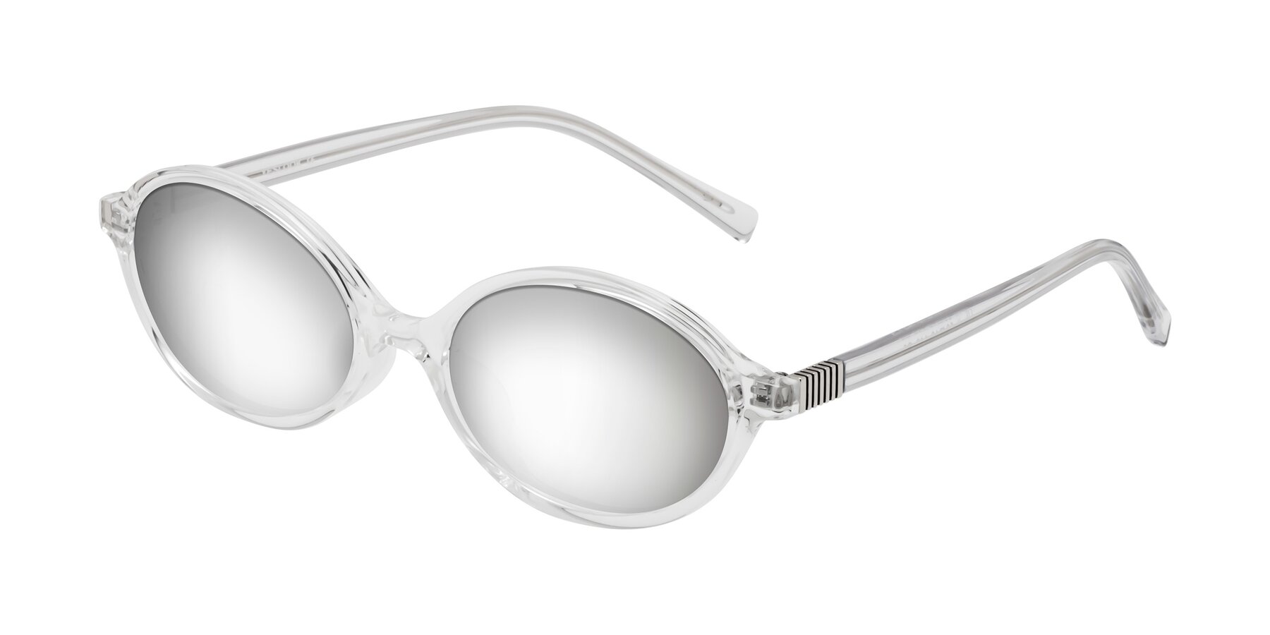 Angle of Ubell in Clear with Silver Mirrored Lenses