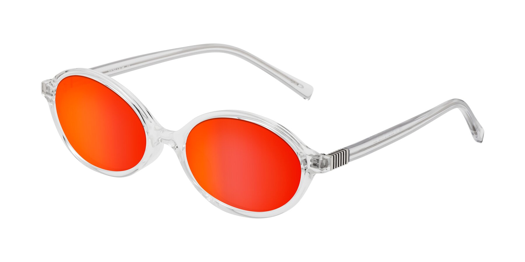 Angle of Ubell in Clear with Red Gold Mirrored Lenses