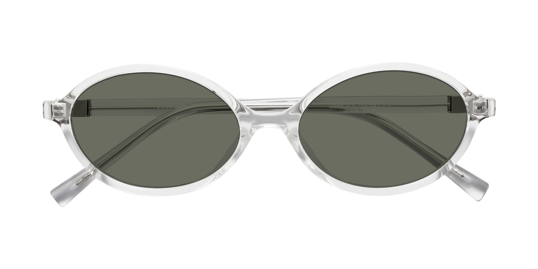 Folded Front of Ubell in Clear with Gray Polarized Lenses