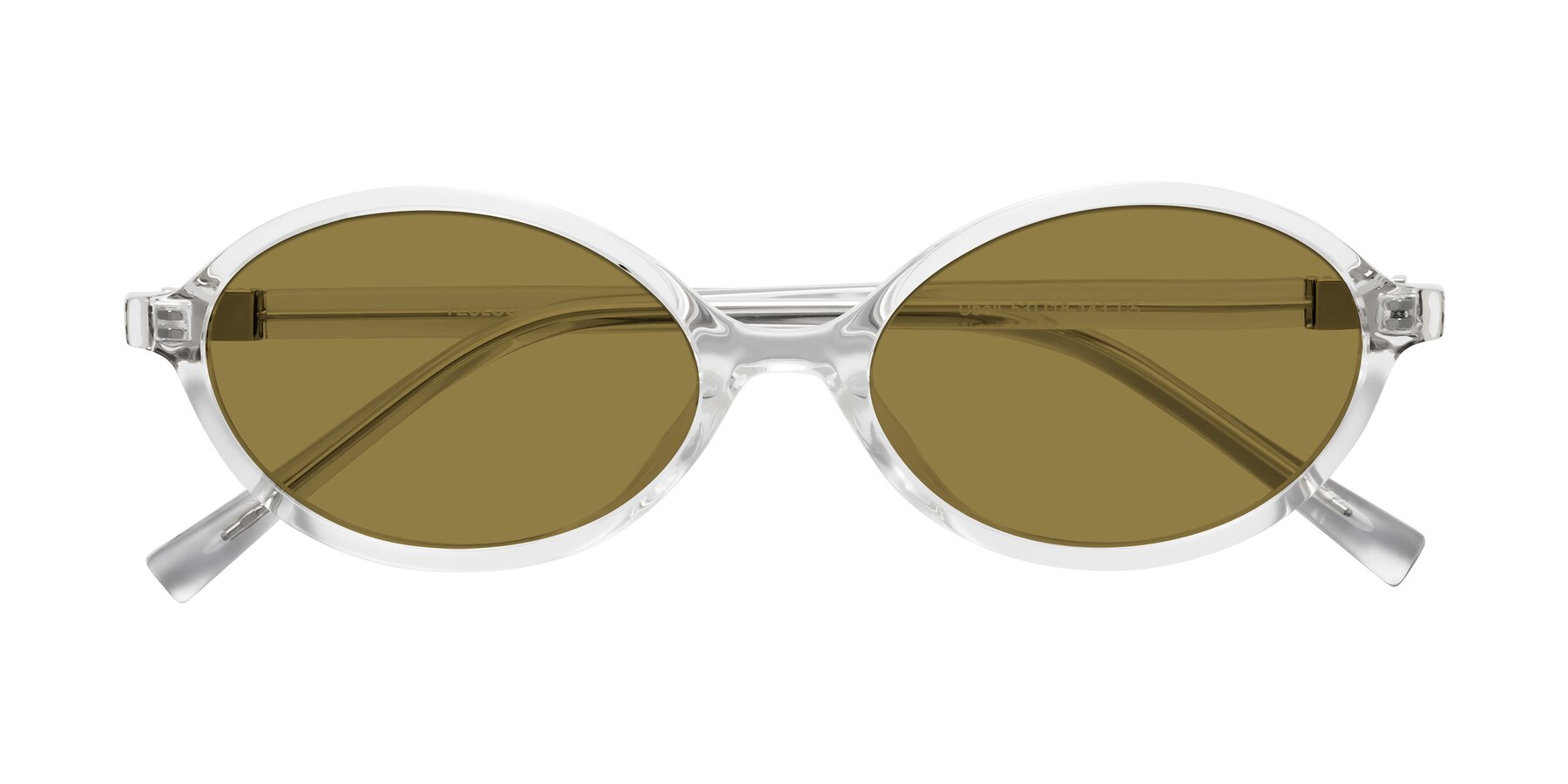 Folded Front of Ubell in Clear with Brown Polarized Lenses