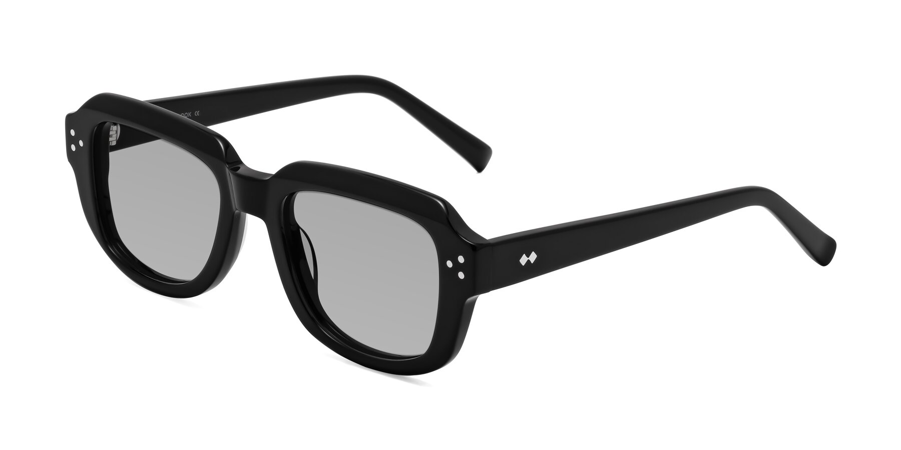 Angle of Bruges in Black with Light Gray Tinted Lenses