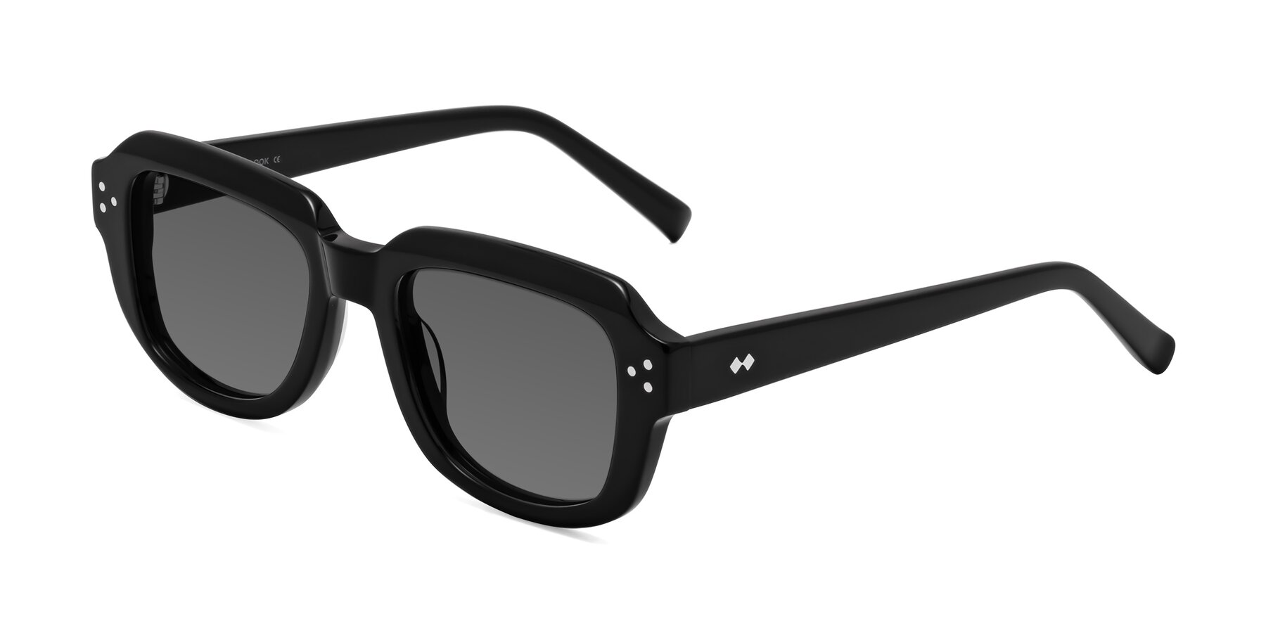 Angle of Bruges in Black with Medium Gray Tinted Lenses