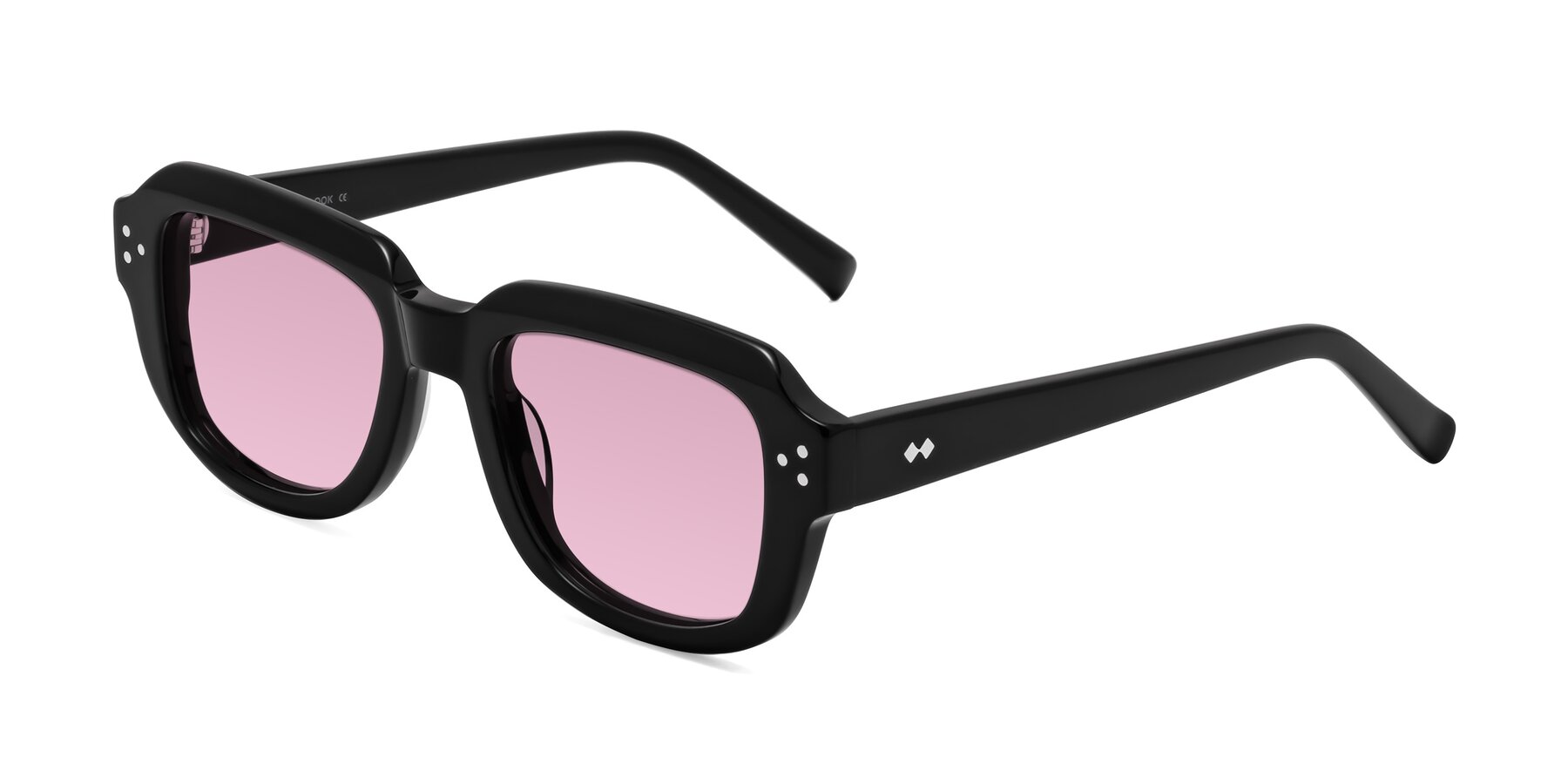 Angle of Bruges in Black with Light Wine Tinted Lenses