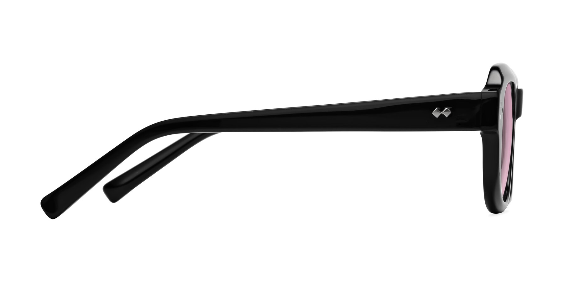 Side of Bruges in Black with Light Wine Tinted Lenses