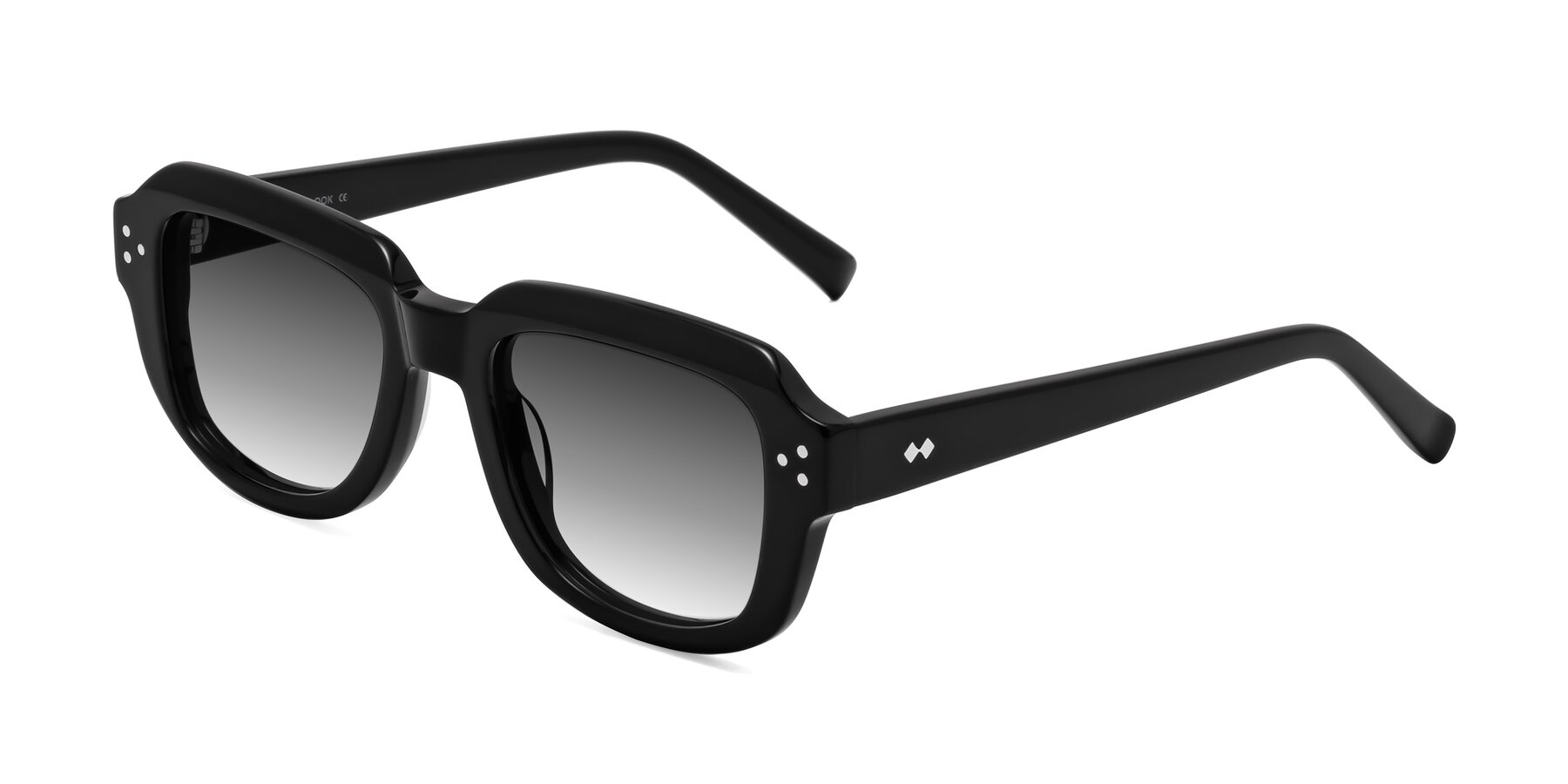 Angle of Bruges in Black with Gray Gradient Lenses