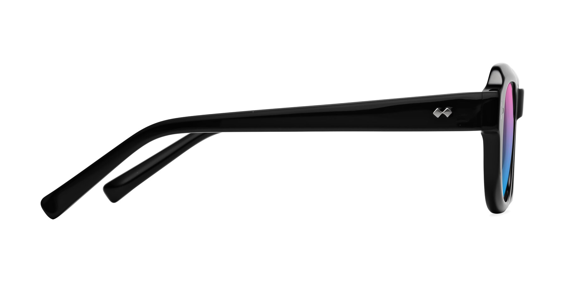 Side of Bruges in Black with Pink / Blue Gradient Lenses