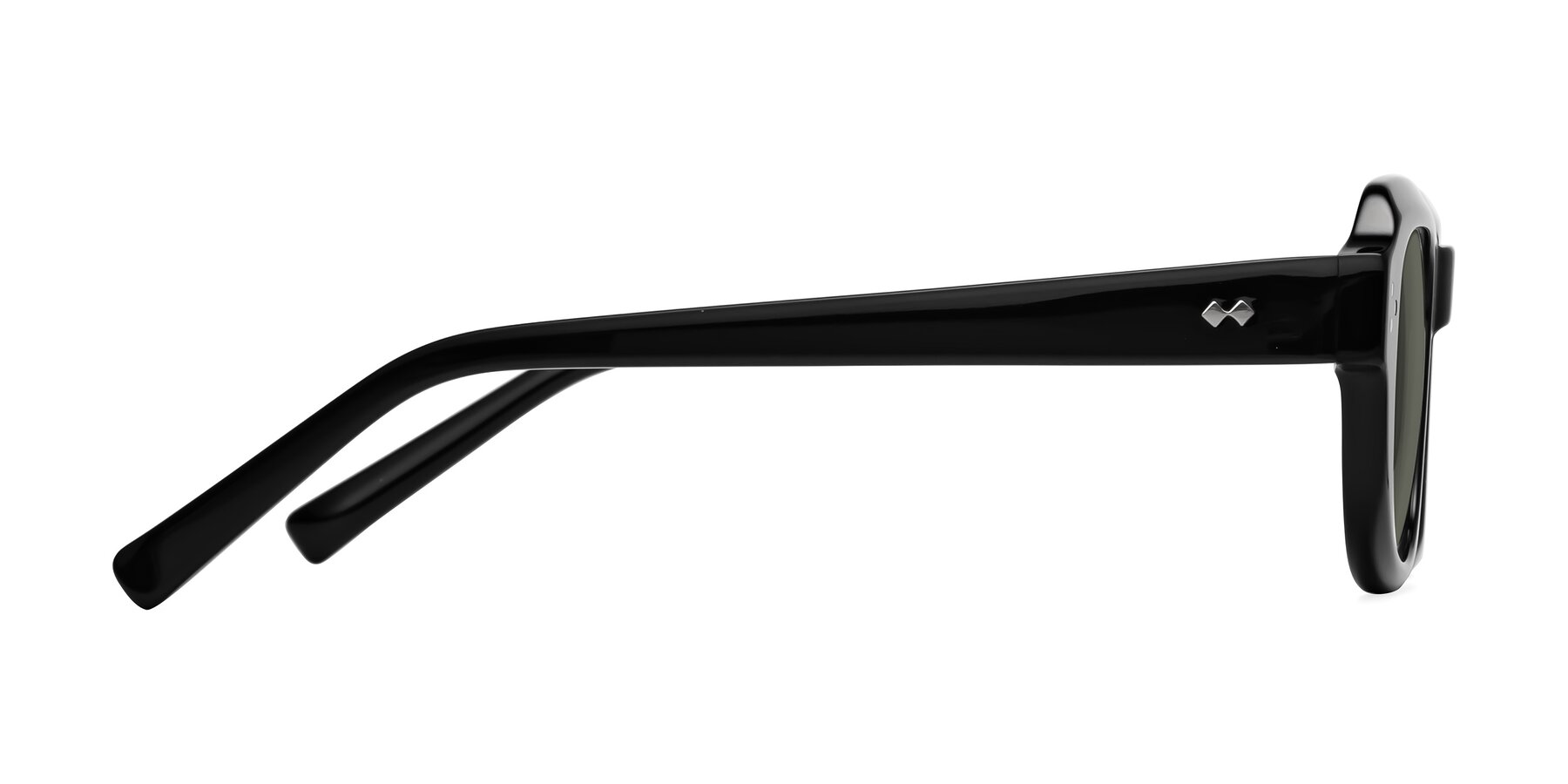 Side of Bruges in Black with Gray Polarized Lenses