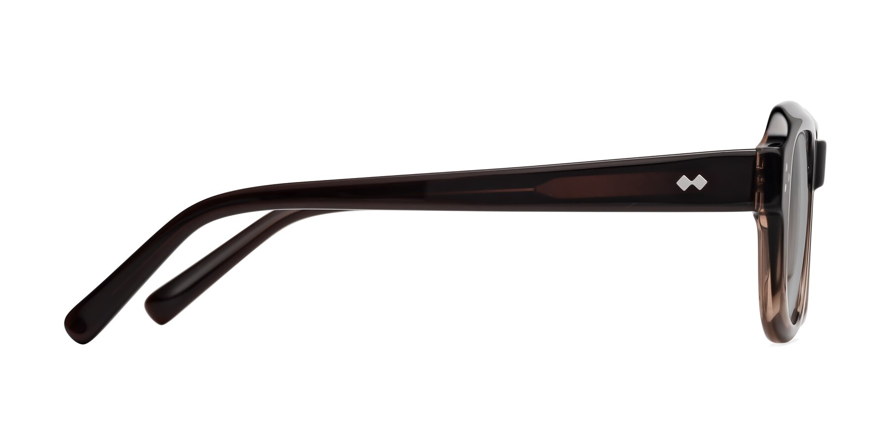 Side of Bruges in Gradient Brown with Light Gray Tinted Lenses
