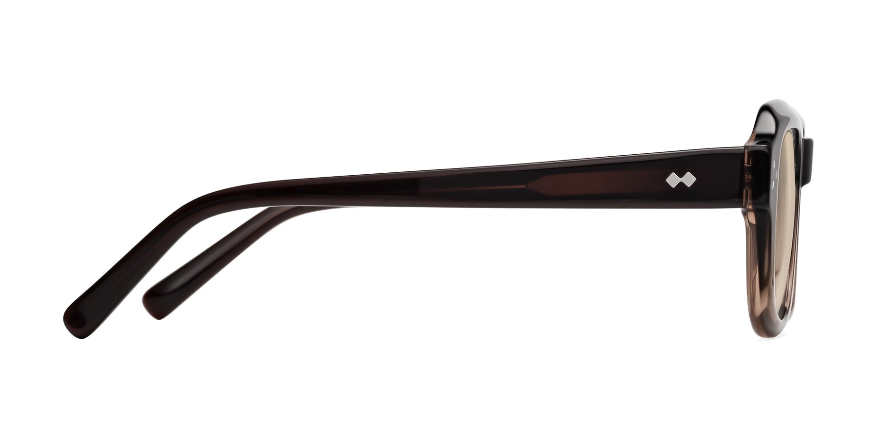 Side of Bruges in Gradient Brown with Light Brown Tinted Lenses