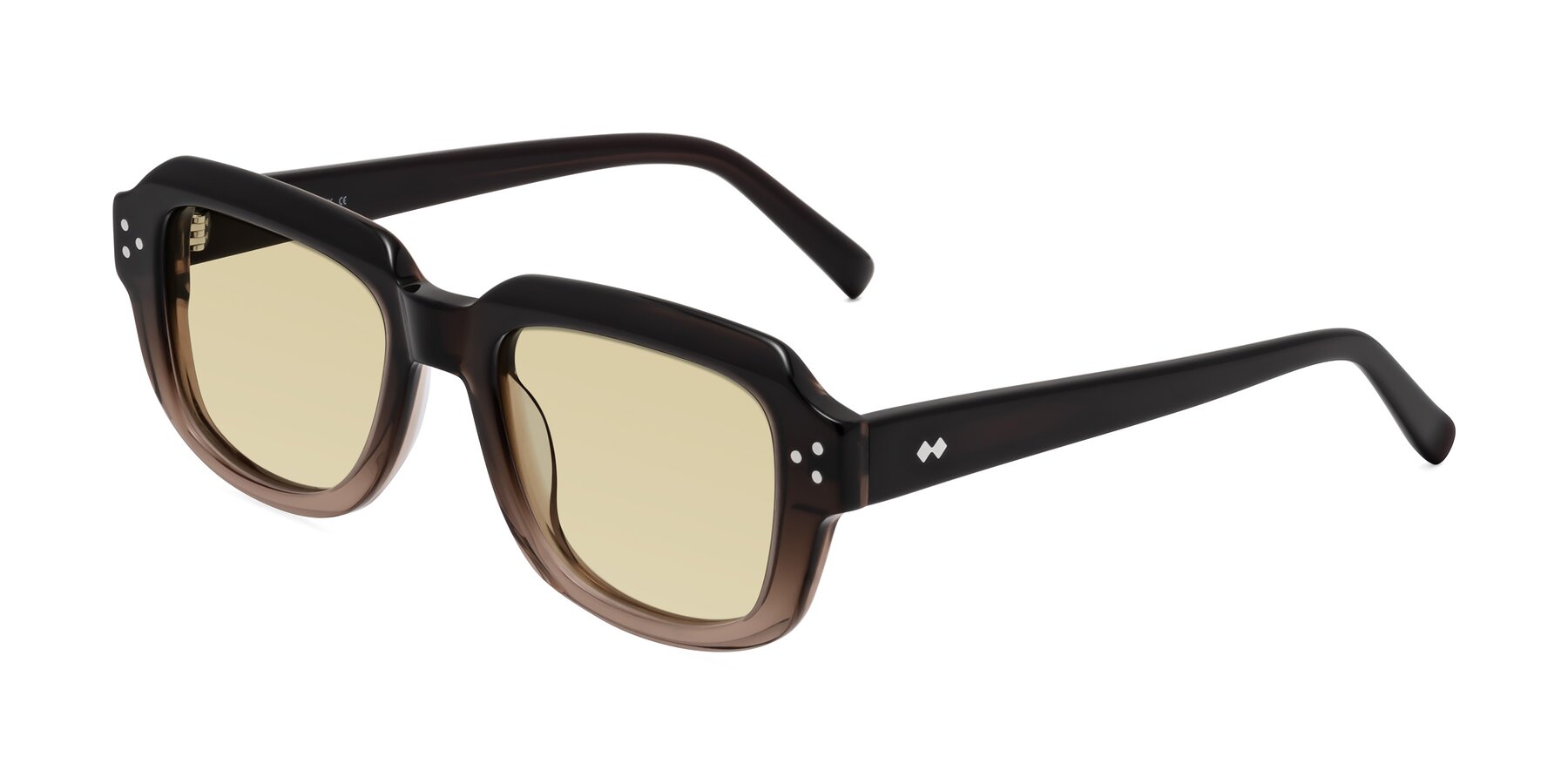 Angle of Bruges in Gradient Brown with Light Champagne Tinted Lenses
