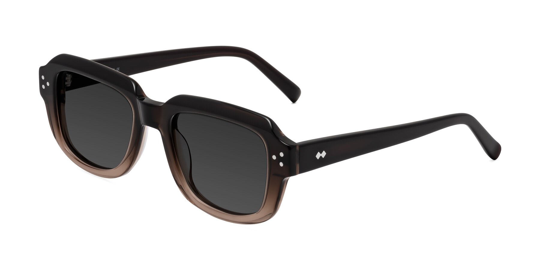 Angle of Bruges in Gradient Brown with Gray Tinted Lenses