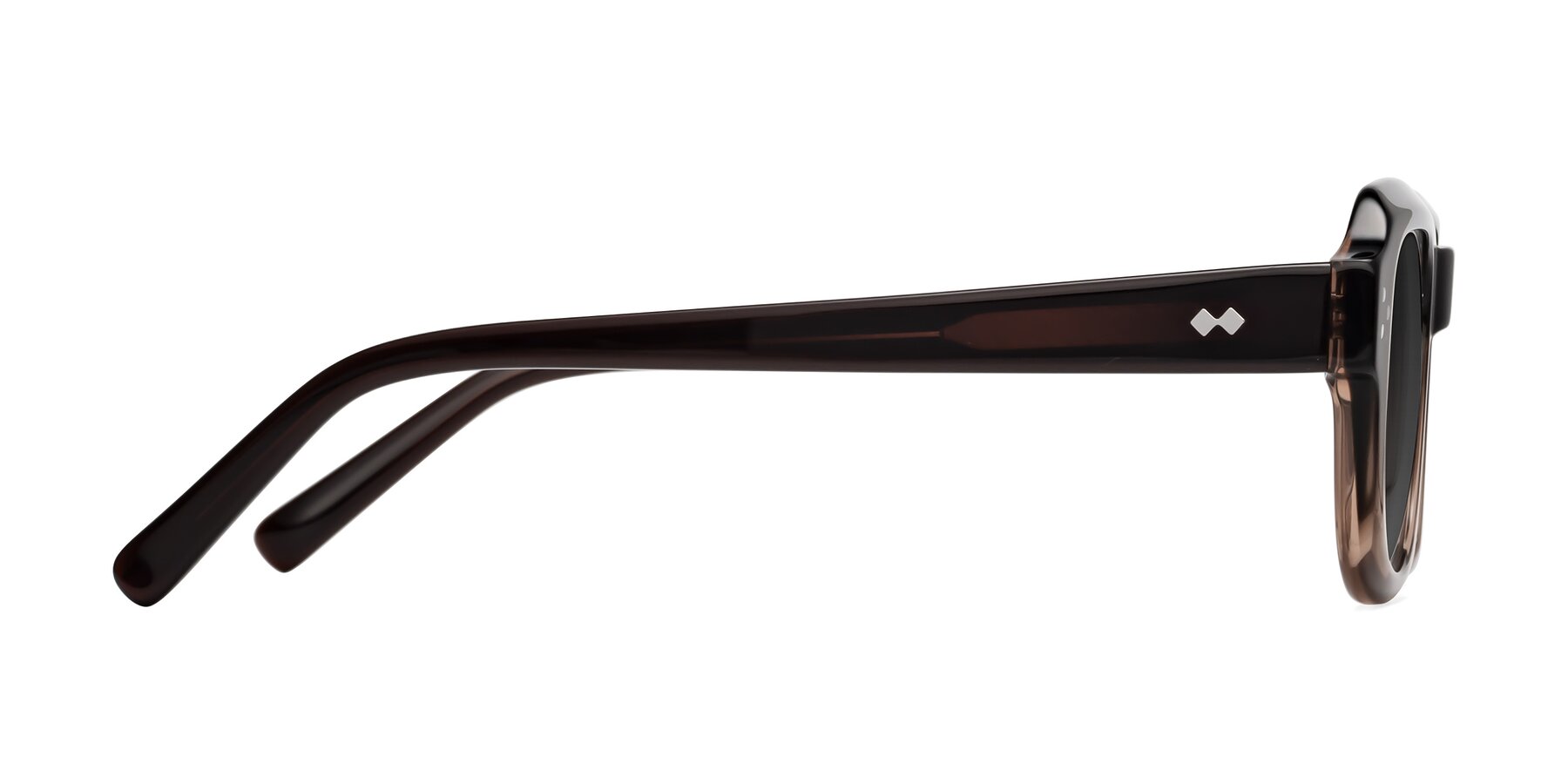 Side of Bruges in Gradient Brown with Gray Tinted Lenses