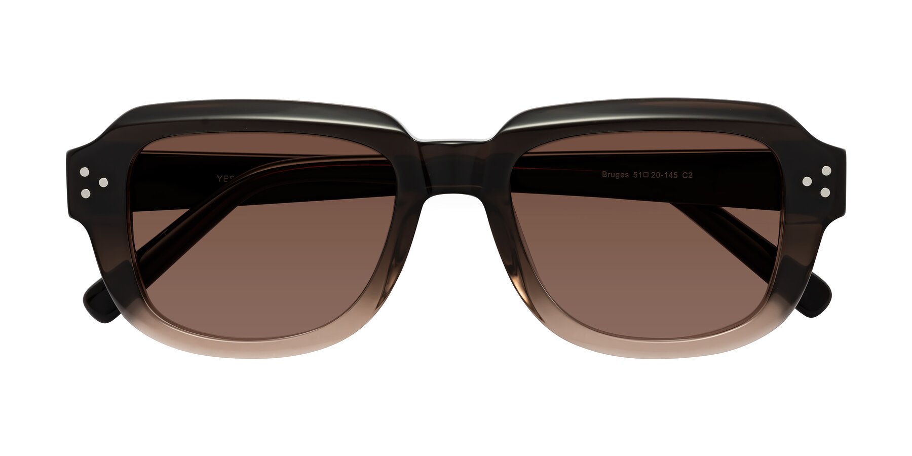 Folded Front of Bruges in Gradient Brown with Brown Tinted Lenses