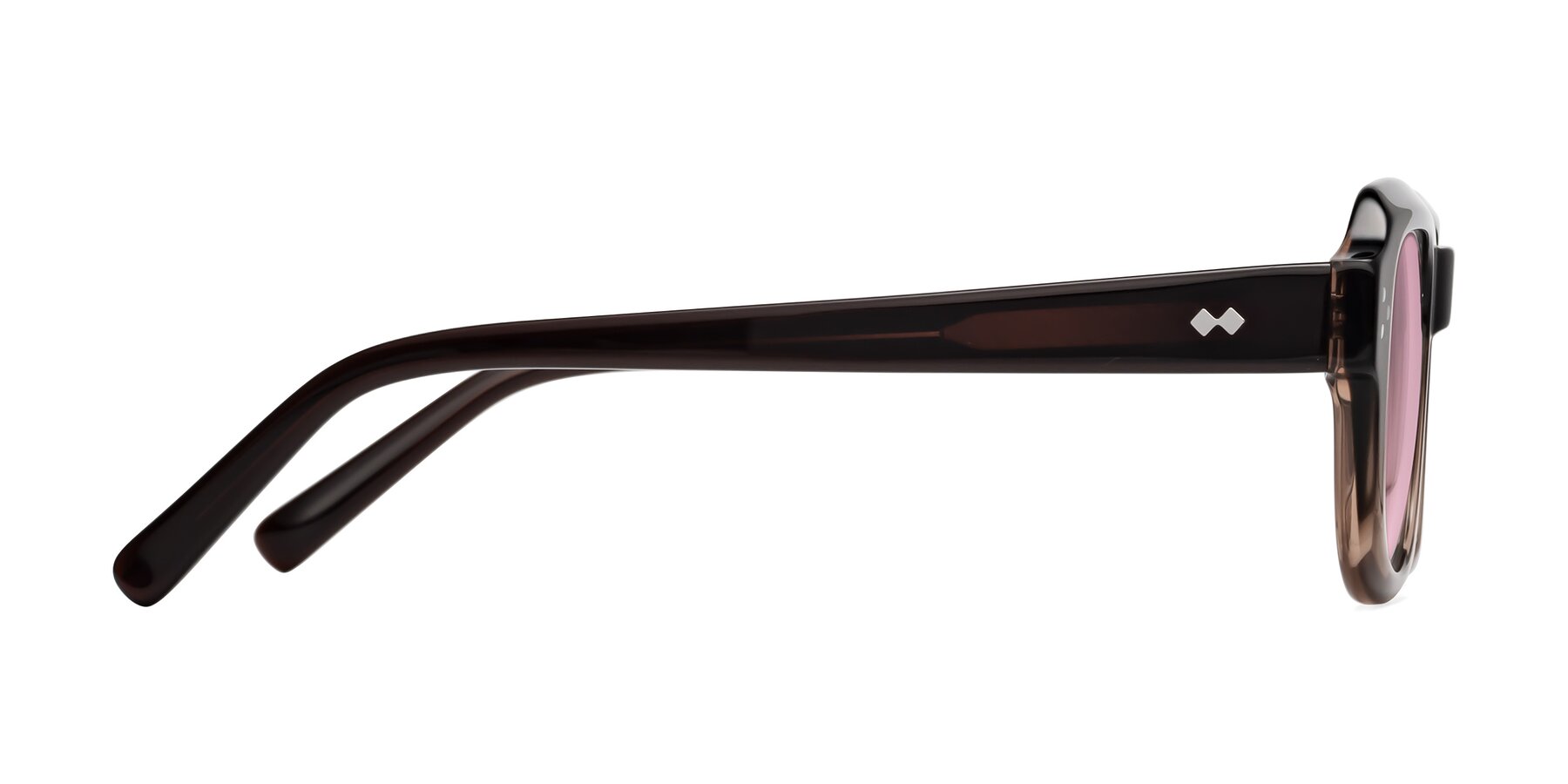 Side of Bruges in Gradient Brown with Light Wine Tinted Lenses