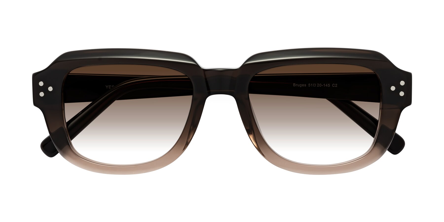 Folded Front of Bruges in Gradient Brown with Brown Gradient Lenses