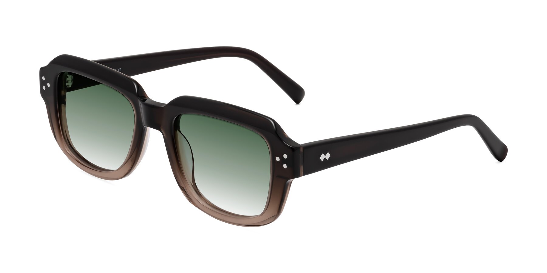 Angle of Bruges in Gradient Brown with Green Gradient Lenses